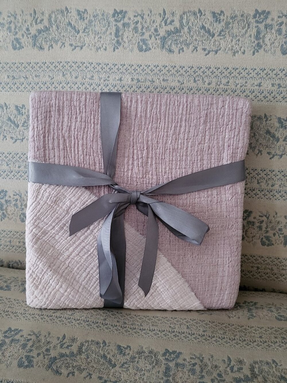 Cotton Gauze Crush Throw Blanket 50x60 Pink Mauve NWT